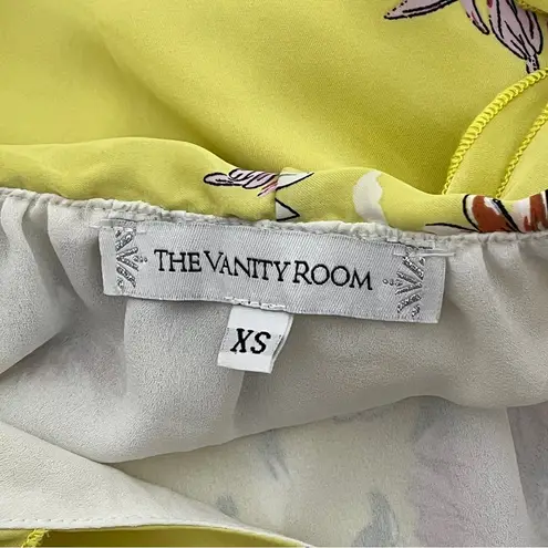 The Vanity Room Yellow Floral Off Shoulder Dress