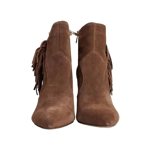 Jessica Simpson  Womens 9 Paegye Leather Suede Fringe Boot Brown New