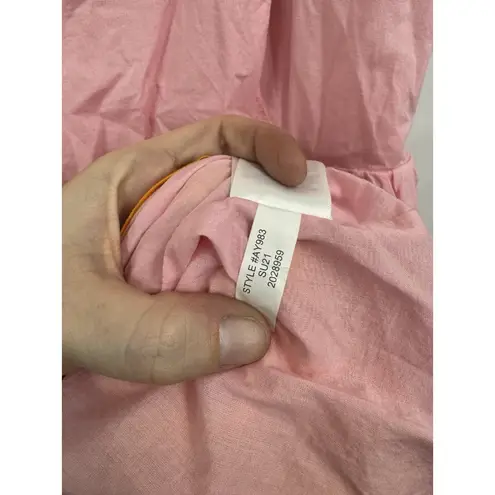 J. Crew Tiered Colorblock Midi Dress Women 12 Sherbet Pink Peach Peasant Prairie Orange