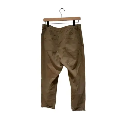 Eileen Fisher  Khaki Cotton Hemp‎ Stretch Tapered Relaxed Boho Pant Size 6