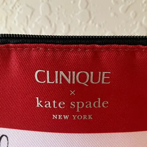 Clinique x Kate Spade: NWOT Red & Pink Cosmetic Bag