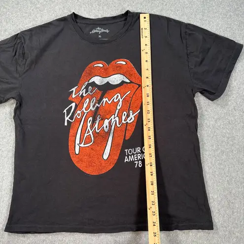 The Rolling Stones  Band Tee Shirt Tongue Logo Size XL Short Sleeve Black - Image 4