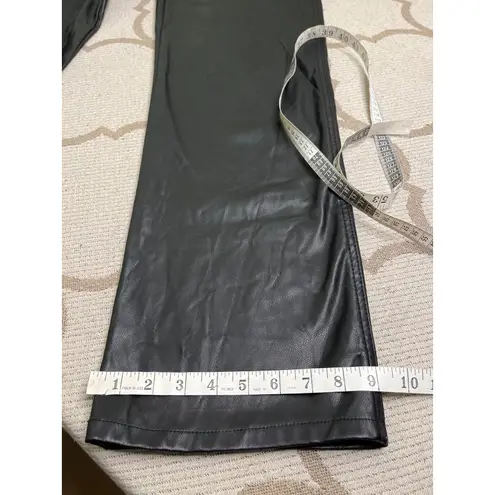 Garage  faux leather high waisted straight leg pants, size medium