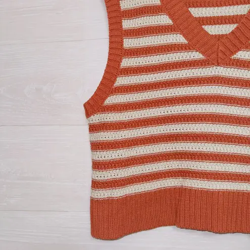 Arizona Jeans Arizona Jean Co Striped Knit Sweater Vest V Neck Cropped Pullover Women’s XXL