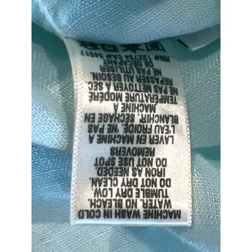 Bella Dahl Blue 100% Linen Button Shirt Women's Size M Breathable Quiet Luxury