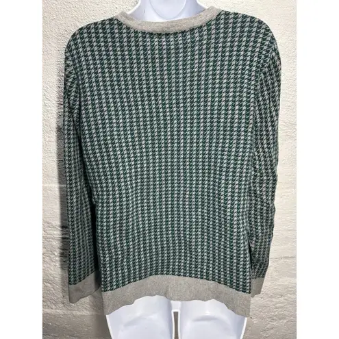 Christopher & Banks Houndstooth Preppy Sweater Cardigan Fall/ Christmas Size 1X - Image 6