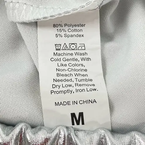 Pumpkino Metallic Disco Shorts Metallic Silver Size Medium