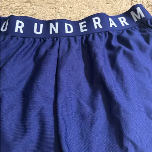 Under Armour  Women's Light Blue and Royal Blue Play Up 3.0 Shorts - size XL