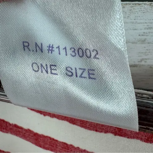 India Boutique Striped Beach Swim Cover Dress Red White One Size Size M