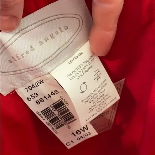 Alfred Angelo Bridesmaids Cherry Strapless NWT