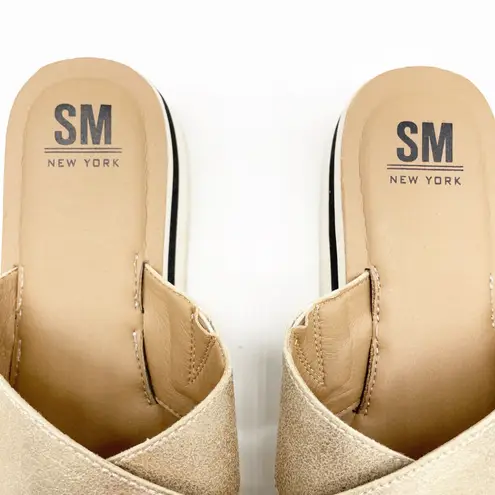 SM New York Womens 9 Lyric Platform Sandal Rose Gold Metallic Criss