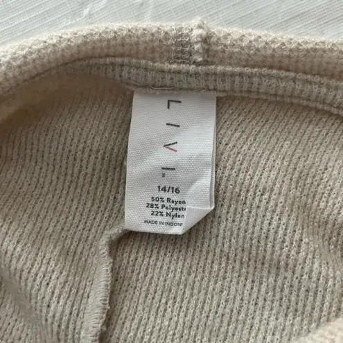 Livi Tan Knit Hooded Cape Size 14