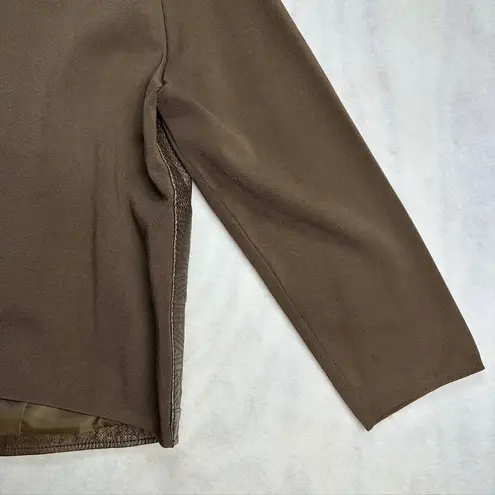 Nygard Collection Women 3X Brown Leather Suede Geometric Jacket Size undefined