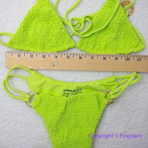 Aila Blue New Set! Free People x lime green bikini, size S