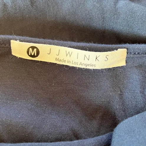 J.J. Winks "Sweater Weather" Navy Blue Top size M. Built in bra Size M