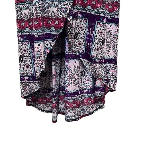 Bobbie Brooks Womens 3X Tank Maxi Dress Black Blue Hi Low Ruffle Front Stretch Size undefined