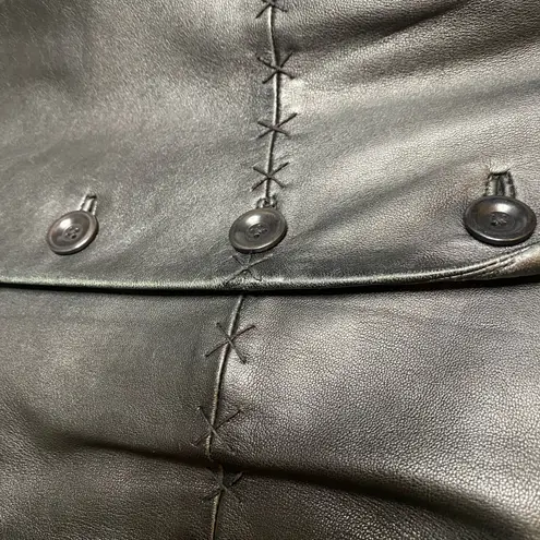 Caslon Vintage Leather Jacket Black