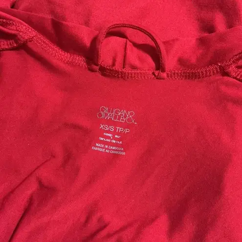 Gilligan OMalley Red Lace Trim Robe Kimono Sleepwear Womens XS TP P