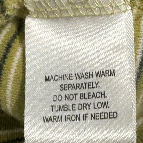 Classic Elements Vintage Y2K Striped Polo Shirt Top 3/4 Sleeve L 90s Preppy