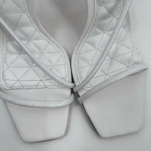 Schutz Gaiah Heels Size 11 White Strappy High Heel Bungee Cord Stretch Stiletto