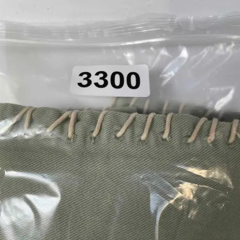 Vintage Cambridge Dry Goods Company Wrap Skirt Sz 0 Green Cotton Contrast Stitch