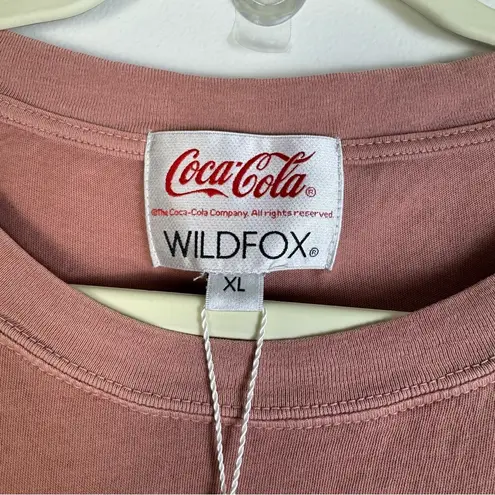 Wildfox  x Coca Cola Fanta Grape Alhambra Tee Shirt T-shirt XL Pink Ash Rose NWT