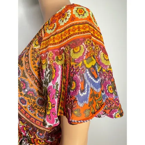 Akemi + Kin Anthropologie Murol Wrapped Boho Maxi Dress size 12