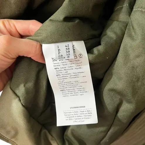 Jeremy Scott butterfly patch hooded crop jacket Size 8 Green