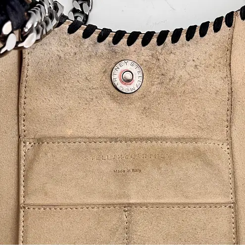 Stella McCartney Black ‘Falabella’ Medium Raffia Tote Bag