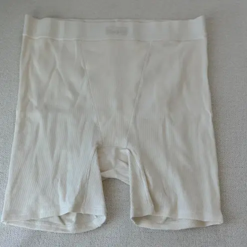 SKIMS Cotton Rib Boxer in Marble, Size Medium