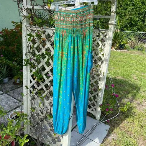 Boho Hippie Hareem Turquoise pants M Green Size M