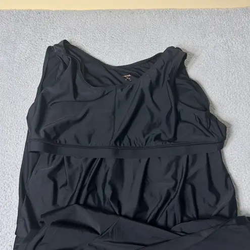 Honey Mark Sage Swim Romper Womens 3XL Black Sleeveless Stretch Fit Pockets NEW Size undefined