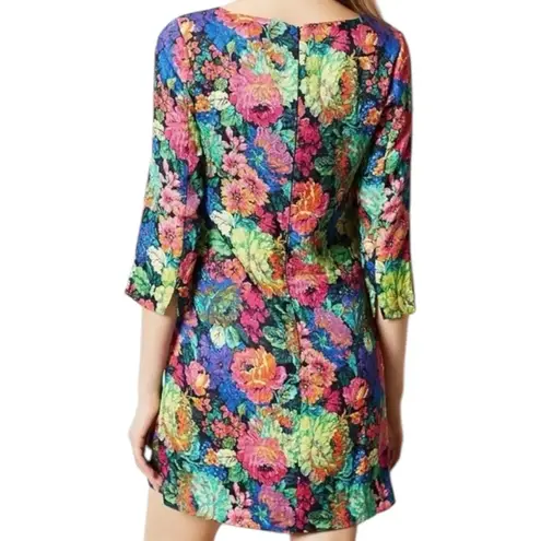 HD in Paris Anthropologie Tropicalist Colorful Floral Mini Shift Dress Sz Medium