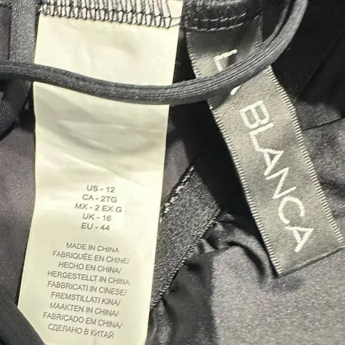 La Blanca Black Goddess One-Shoulder One-Piece Swimsuit Women's Size 12 NWT