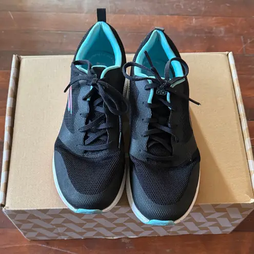 Skechers  Black and Teal Athletic Shoes