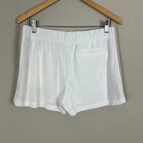Barefoot Dreams Beach Cozy Terry Shorts Womens Medium White Sea Salt Stone M