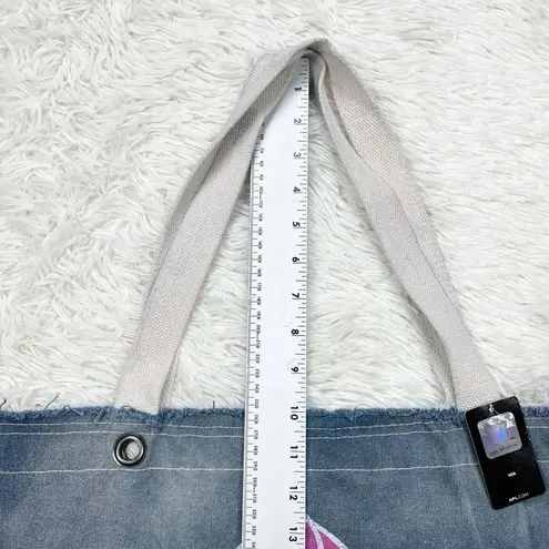 Little Earth NFL Indianapolis Colts Blue Denim Breast Cancer Tote Bag