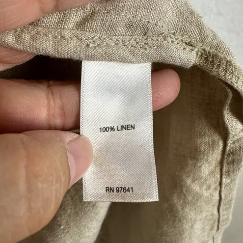 J.Jill  Love Linen Button Down DusterCoat JacketLightweight‎ Neutral Women Medium