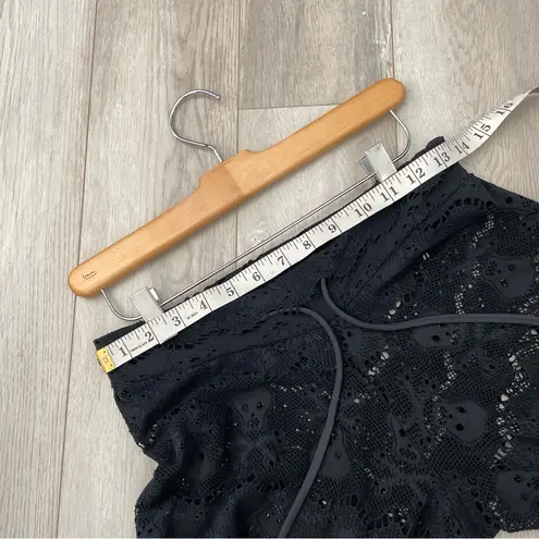 Skull Lace Pants sheer wide leg womens Black (medium) goth whimsigoth vacation