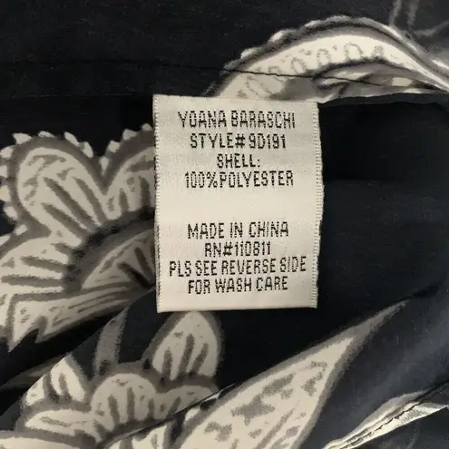 Yoana Baraschi Womens Size 2 Multicolor Paisley Abstract Surplice Ruched Dress