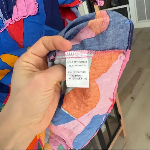 Tuckernuck Sugarlips colorful print blouse puff sleeves top farm rio embroidered tropical