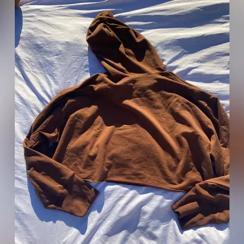 Princess Polly Brown Cropped Hoodie