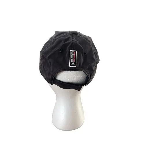Adidas  Black Adjustable Cotton Cap W/ Pink Logo For Adults