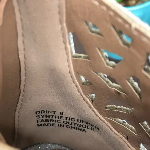 Zigi Soho NEW Drift Caged Peep Toe Ankle Bootie Rhinestone Glitter Heels Size 8