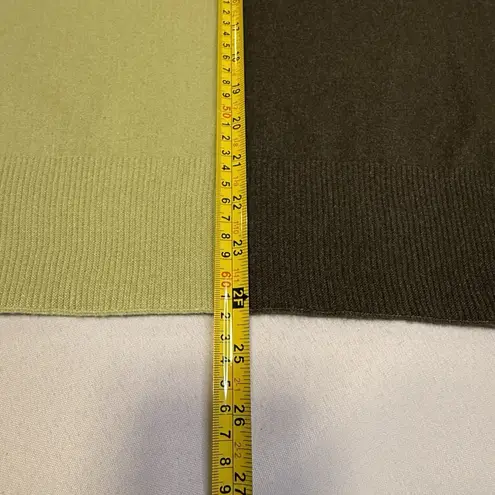 Madison Hudson Sweater Green Color Block Dolman Long Sleeve V Neck M Womens Size M