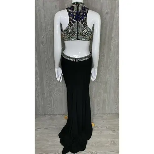 Nwt envious couture beaded rhinestone dress / gown prom formal sleeveless dress Size 6