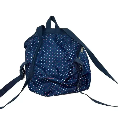 LeSportsac Navy Blue Polka Dot Print Backpack Bag