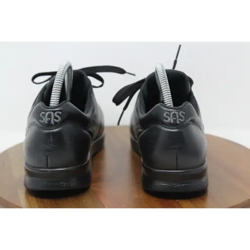 SAS Oxford Women 8 M Wide Free Time Shoes Black Leather Tripad Orthopedic