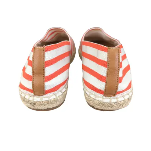 Vionic Valeri Espadrille Slip On Shoes Women's Size 9 Orange White Stripe