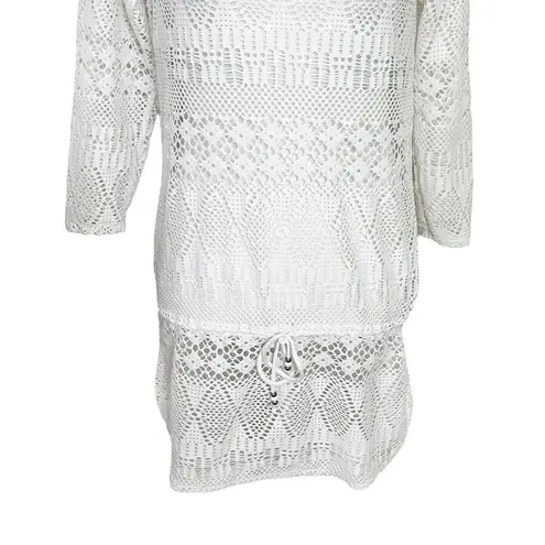 Ralph Lauren  Crochet Drawstring Swim Bathing Suit Cover Up Small White Size S